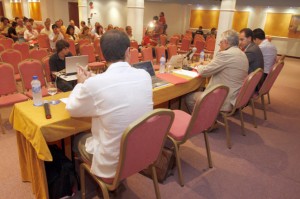 Imagen de la rueda de prensa que tuvo lugar el pasado 16 de junio de 2008 en el hotel Sirenis.  MOISÉS COPA